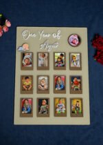 Rectangular Baby Photo Board Ice Blue,Maroon,Beige